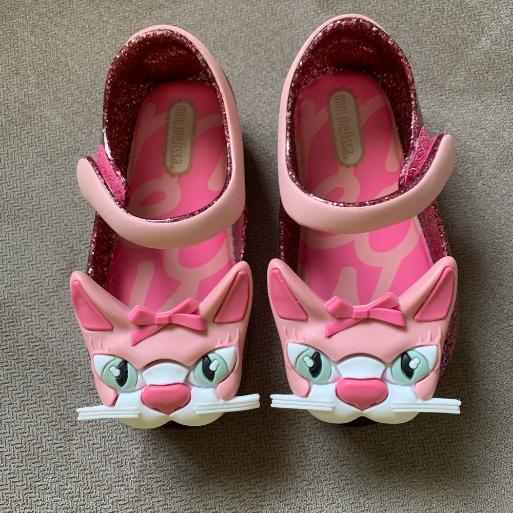 Mini Melissa Toddler Pink Cat Shoes
